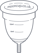 Illustration von die Mooncup Menstruationstasse