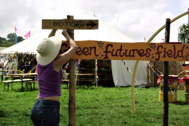 Mooncup at Glastonbury festival