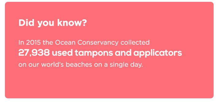 Tampons on beaches fact