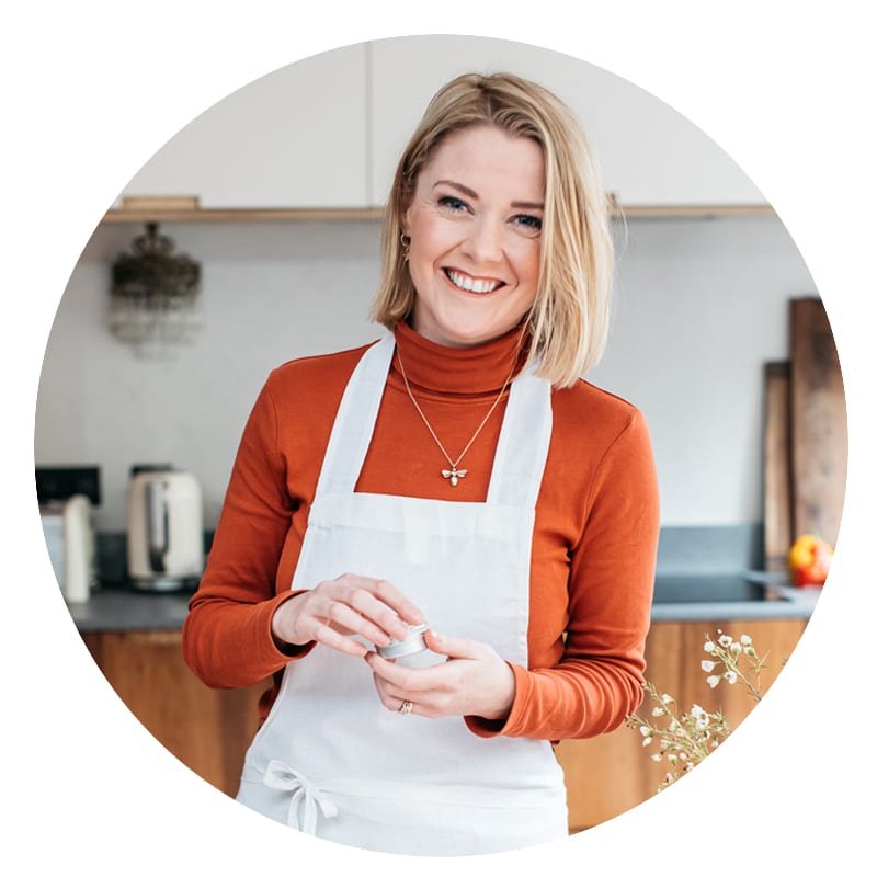 Real Mooncup User Emilie standing in the kitchen