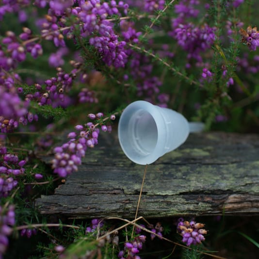 Mooncup menstrual cup using while camping