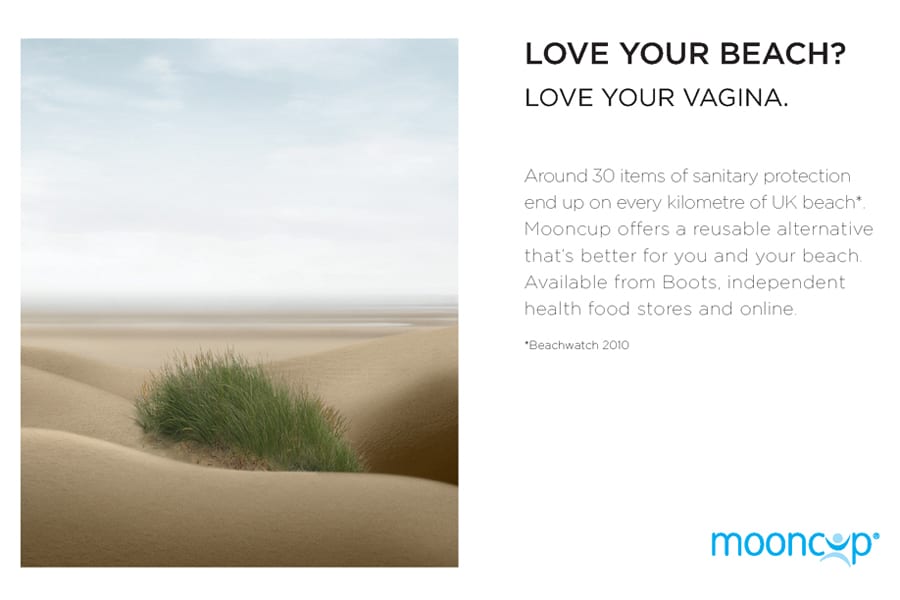 Love your beach - for the Mooncup Love Your Vagina campaiign