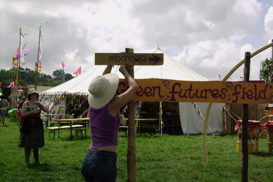 Mooncup stall at Glastonbury