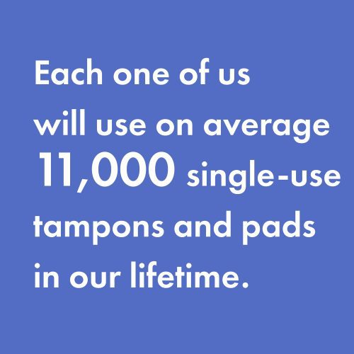 We use an average of 11,000 tampons and pads in our lifetime