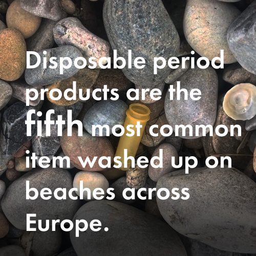Disposable period products are the fifth most common item on beaches
