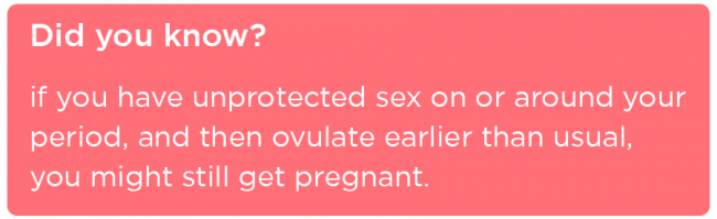 Period sex and pregnancy fact