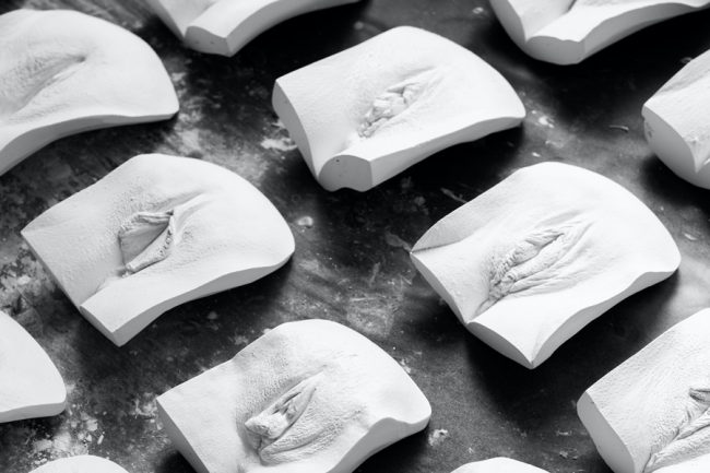 A celebration of vulva diversity - vulva casts by Lydia Reeves