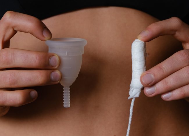 The Mooncup holds three times more than a regular tampon