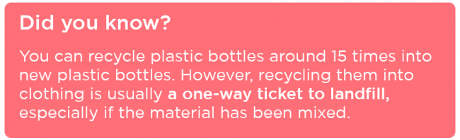 In a circular economy, materials should be reused and recycled like-for-like to prevent waste
