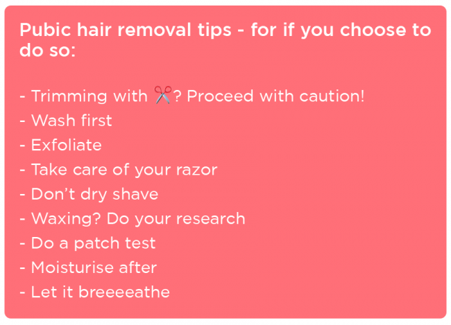 tips for pubic hair removal