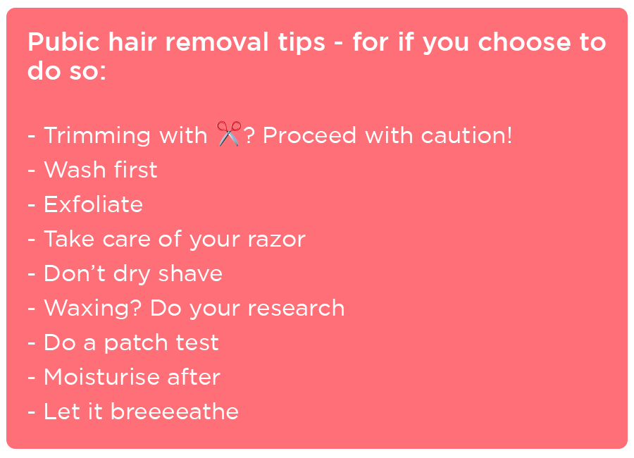 Why do we have pubic hair and what the fuzz should we do with it? Mooncup