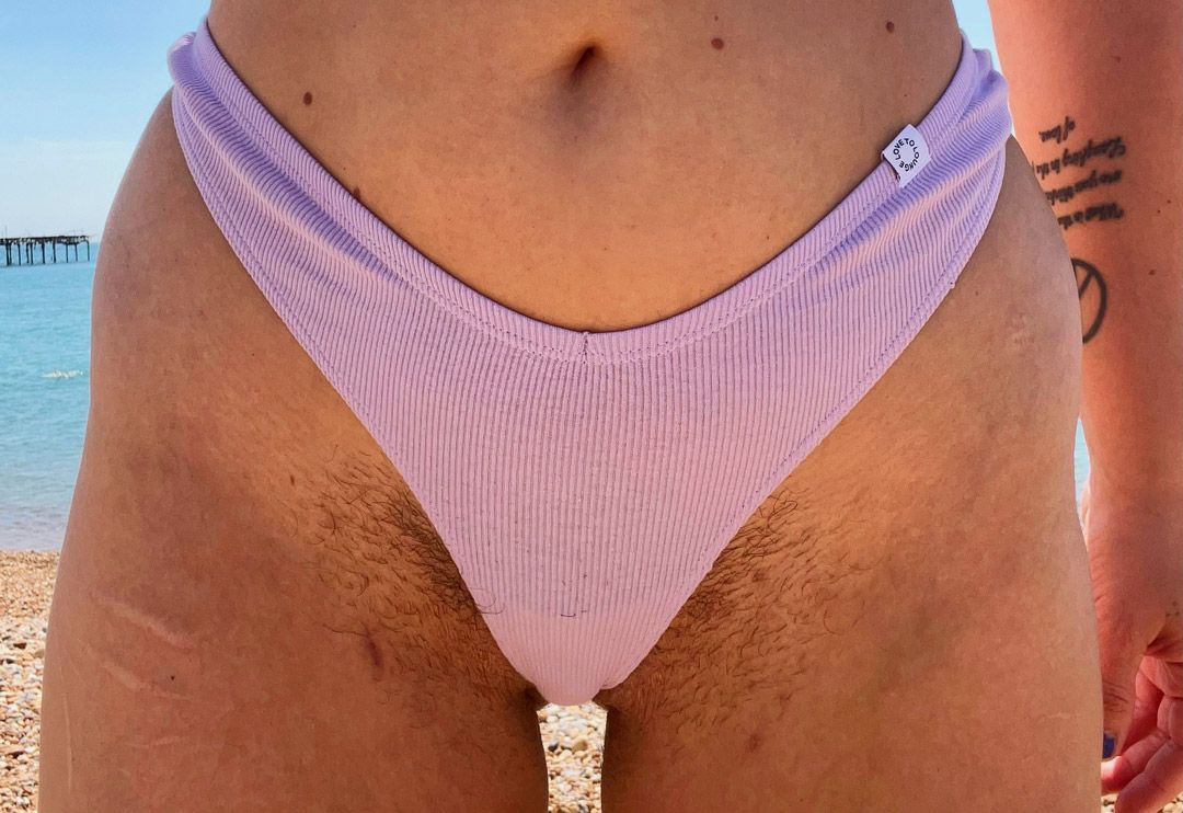 Hairy pussy at beaches