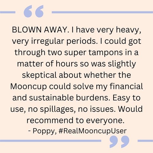 Mooncup review: heavy periods
